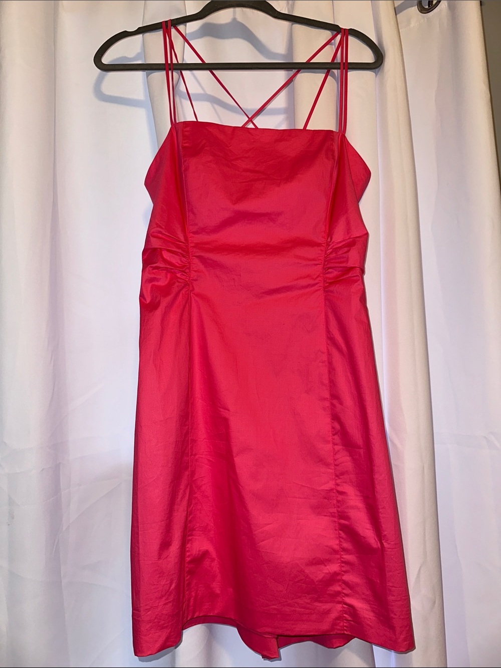 FRAME DENIM
TIE BACK MINI DRESS - HOT PINK Large NWT - Picture 11 of 12